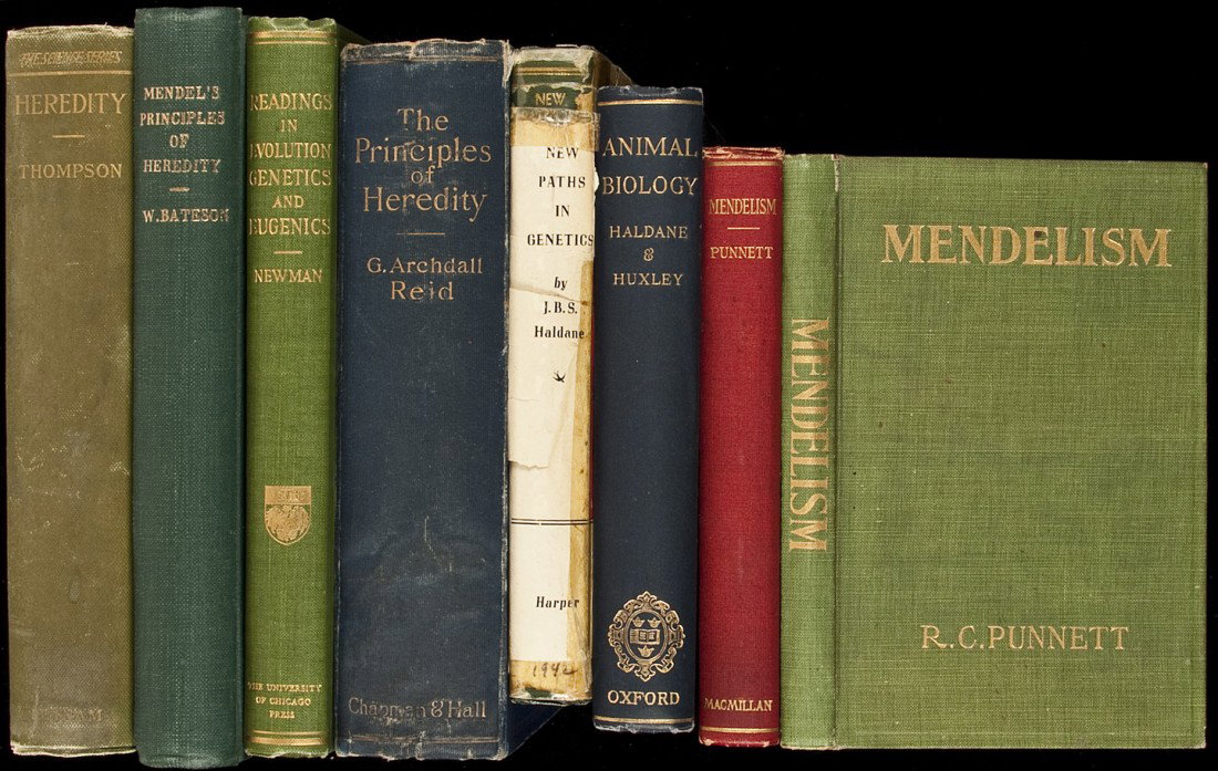 Large collection of texts on genetics & heredity: Title: Large collection of texts on genetics and heredity Author: ** Description: Includes: Anderson, Edgar. Introgressive Hybridization. Cloth. 1949. * Bateson, William. Problems of Genetics. Cloth. 