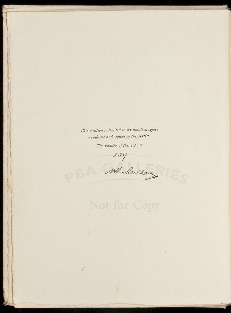A Wonder Book signed by Rackham 1/600: Title: A Wonder Book Author: Hawthorne, Nathaniel Description: Illustrated by Arthur Rackham, including 16 tipped-in color plates on cream paper, 8 full-page color illustrations and many drawings with