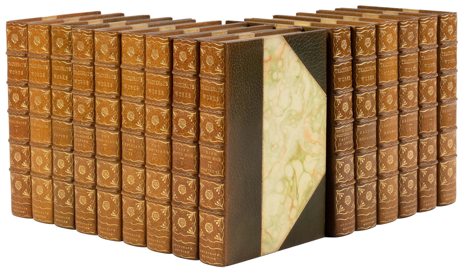 Thackeray's Works, bound by Harcourt Bindery (1 of 10)