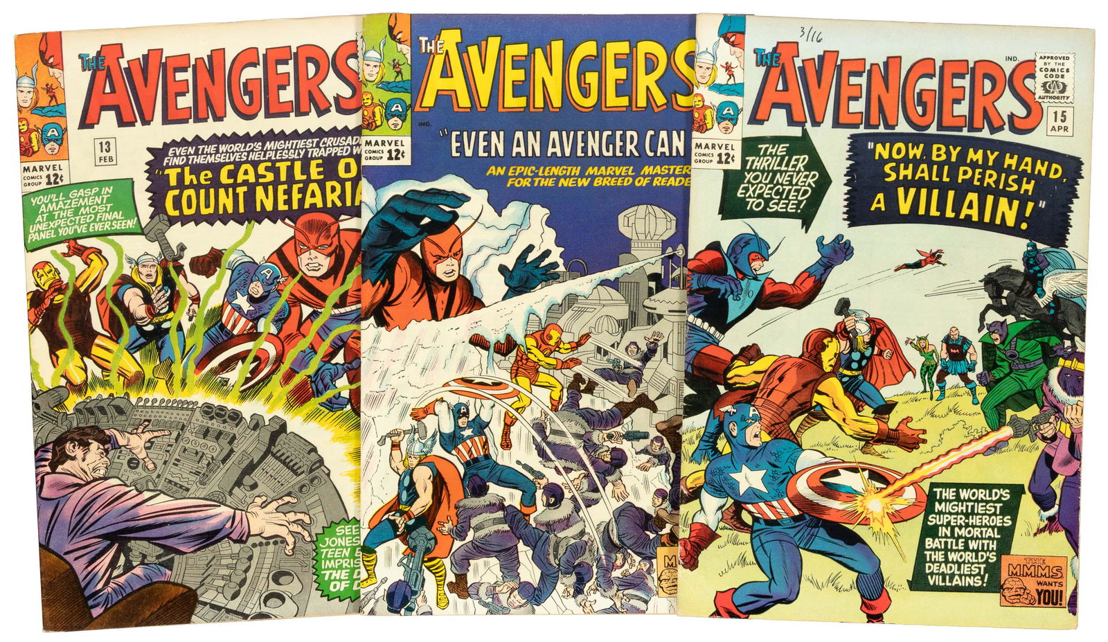AVENGERS #s 13, 14 & 15 * Lot of 3 Comics (1 of 1)