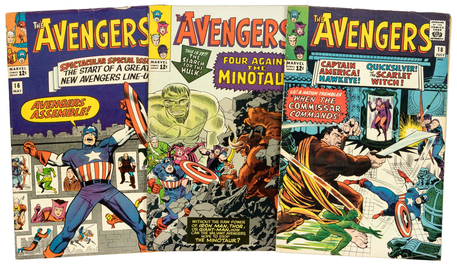 AVENGERS #s 16, 17 & 18 * Lot of 3 Comics (1 of 1)