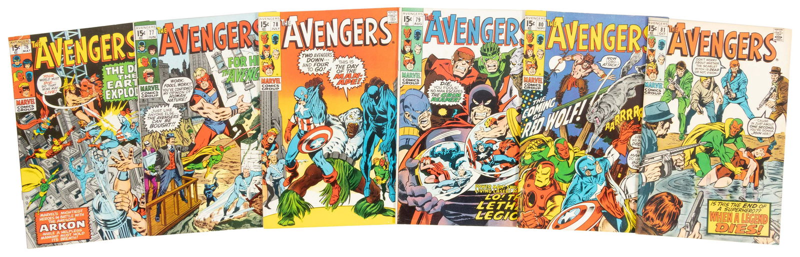 AVENGERS #s 76-81 * VG to F/VF (1 of 1)