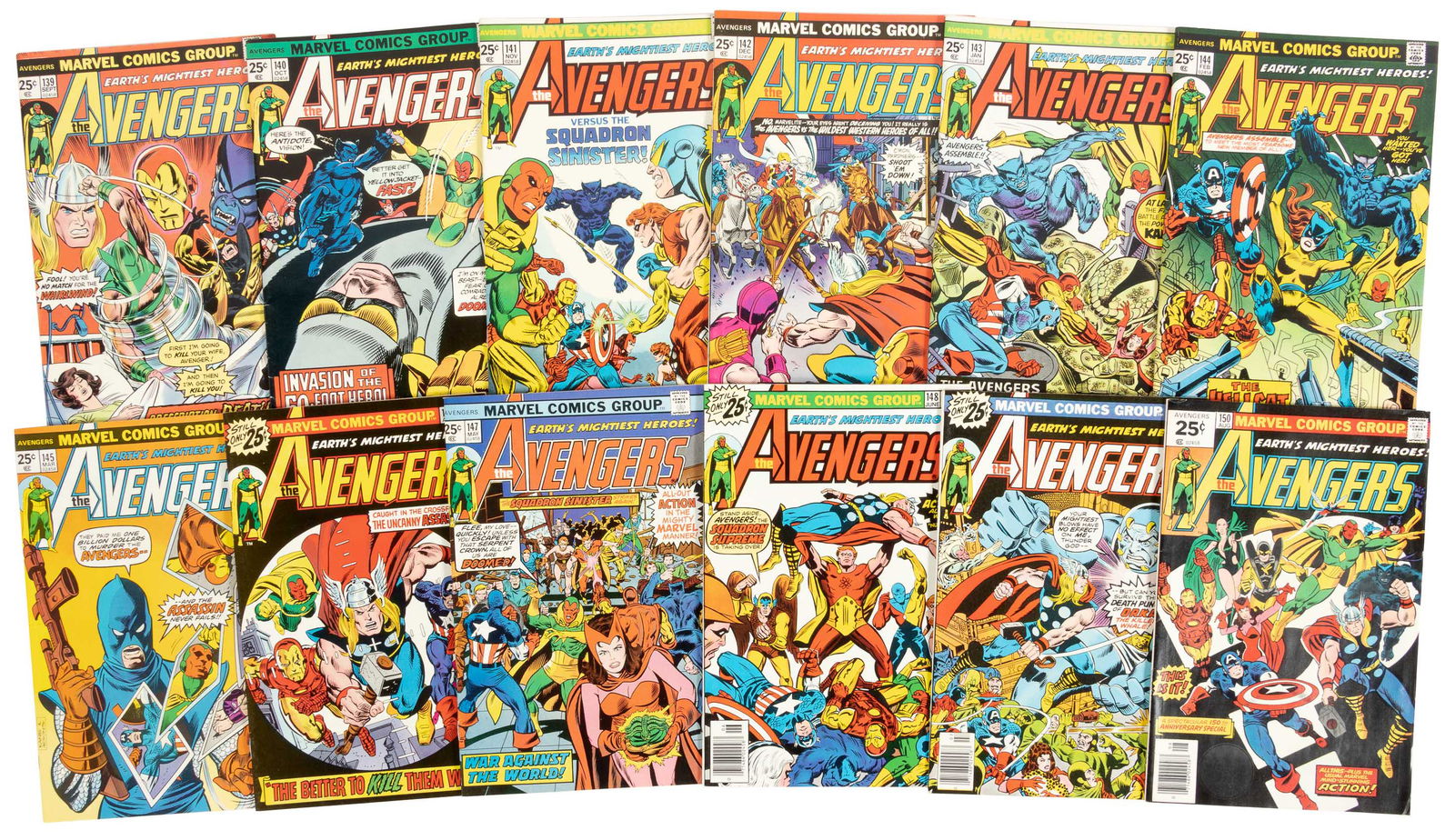 AVENGERS #s 139-150 * Lot of 12 Comics * Mostly VF/NM (1 of 1)