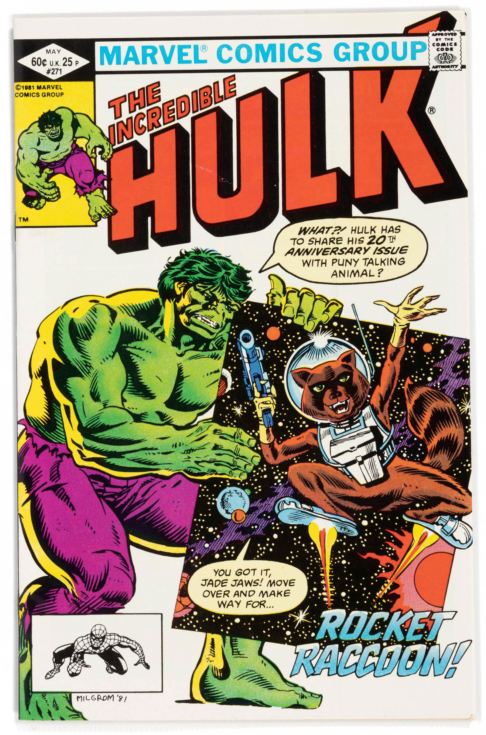 INCREDIBLE HULK #271 * 6.5 * 1st Rocket Raccoon (1 of 2)