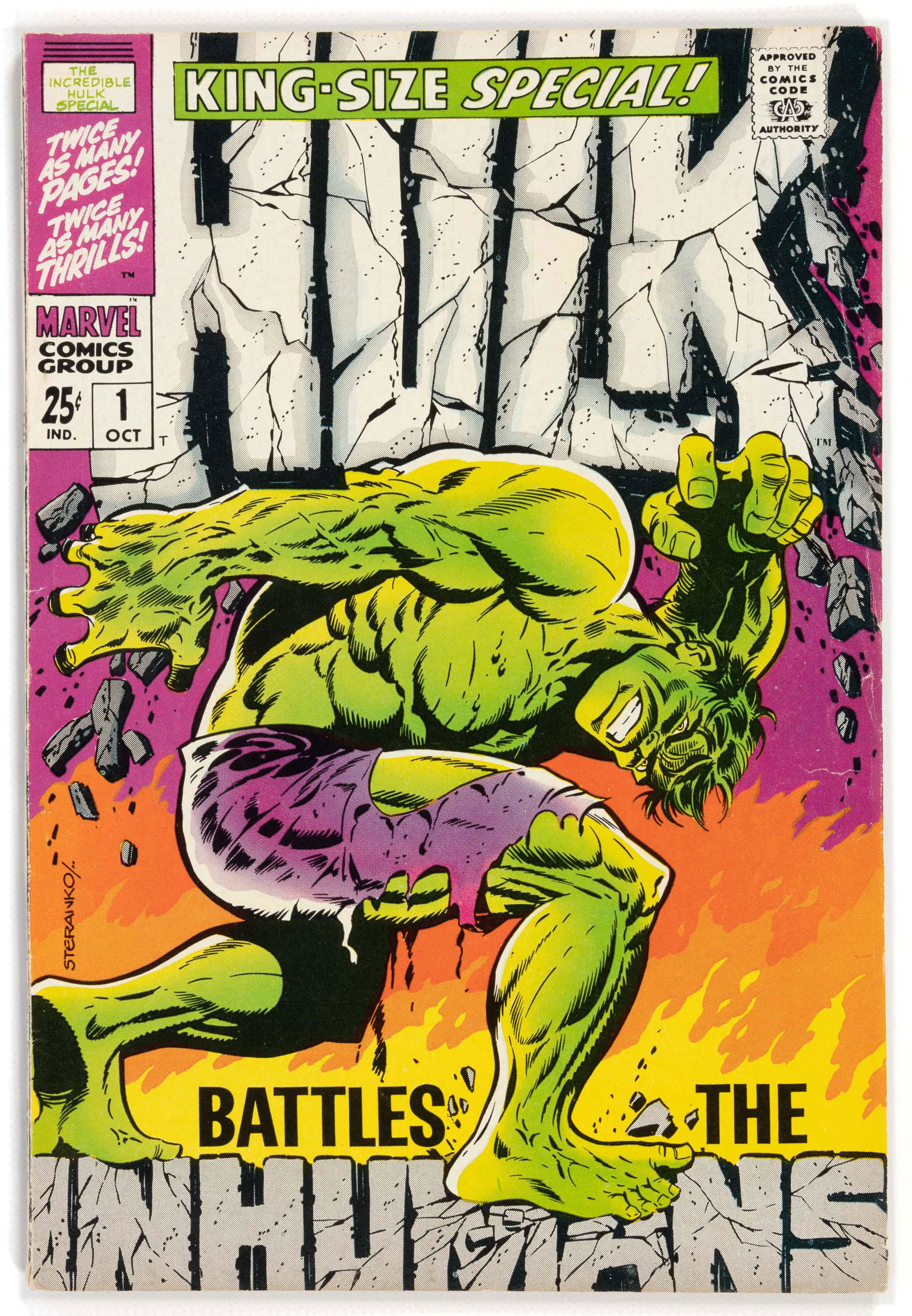 INCREDIBLE HULK ANNUAL #1 * 5.0 * Classic Steranko Cover (1 of 2)
