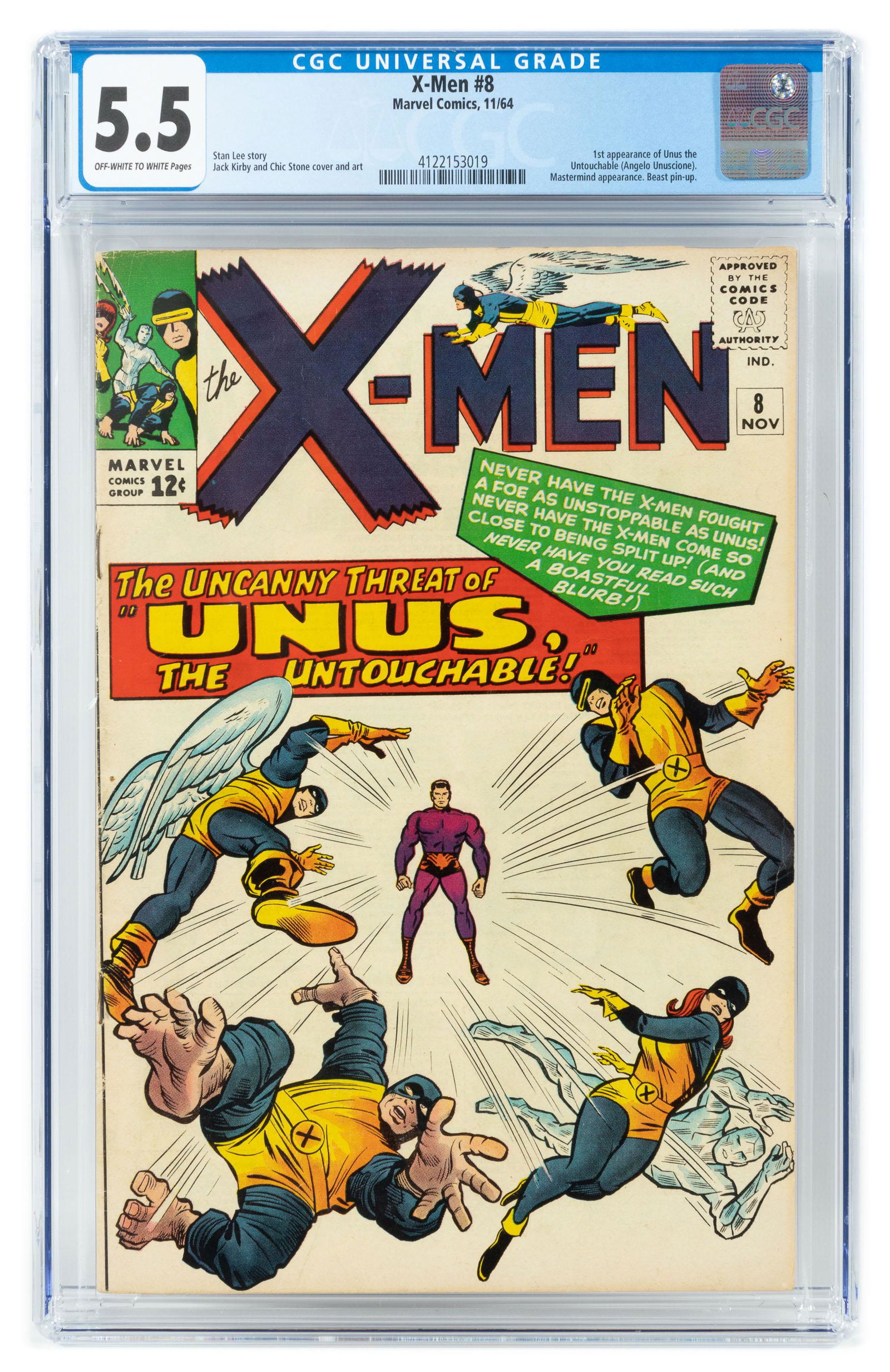 X-MEN #8 * CGC 5.5 * Untouchable UNUS (1 of 2)