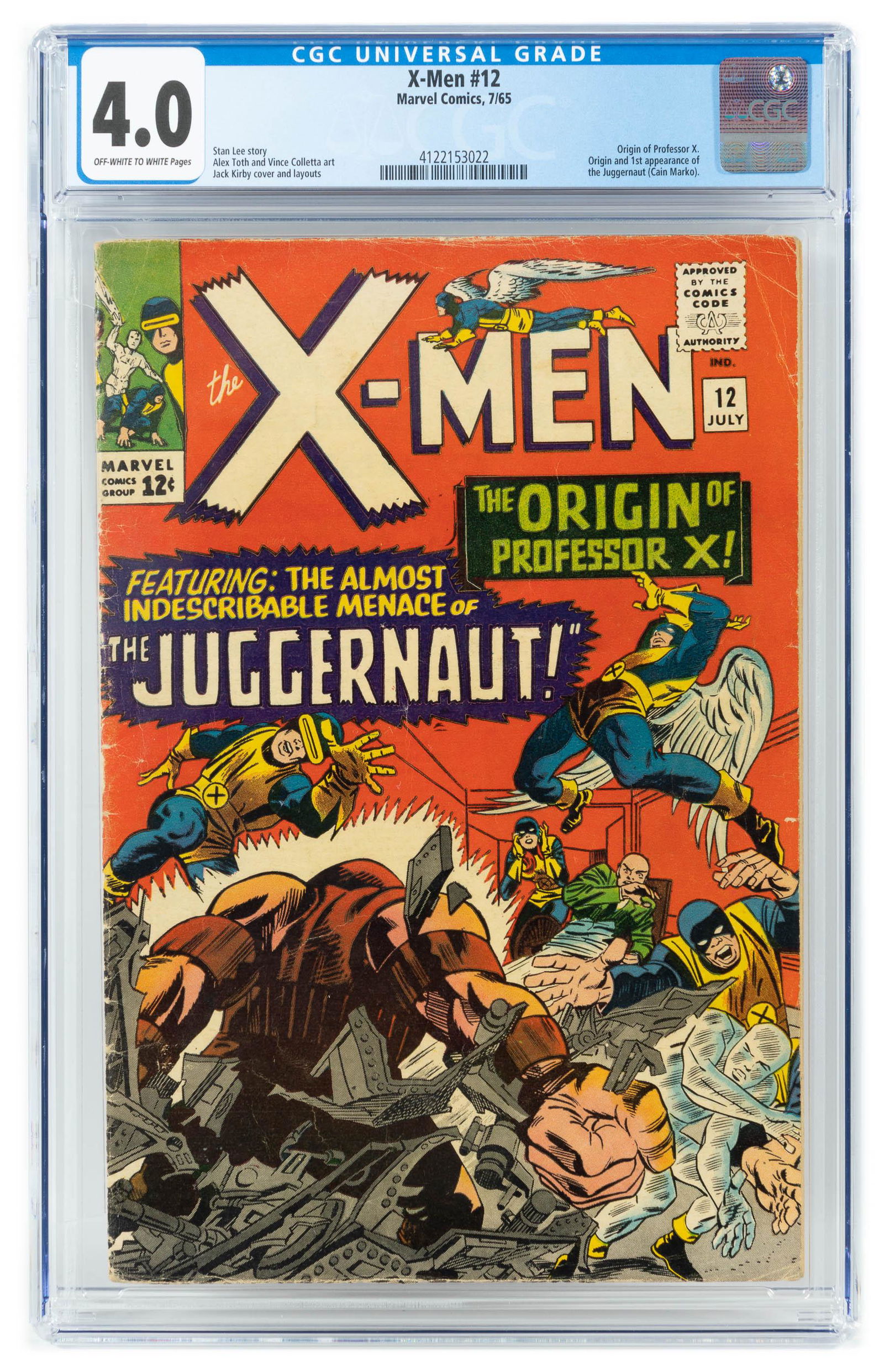 X-MEN #12 * CGC 4.0 * 1st Juggernaut (1 of 2)