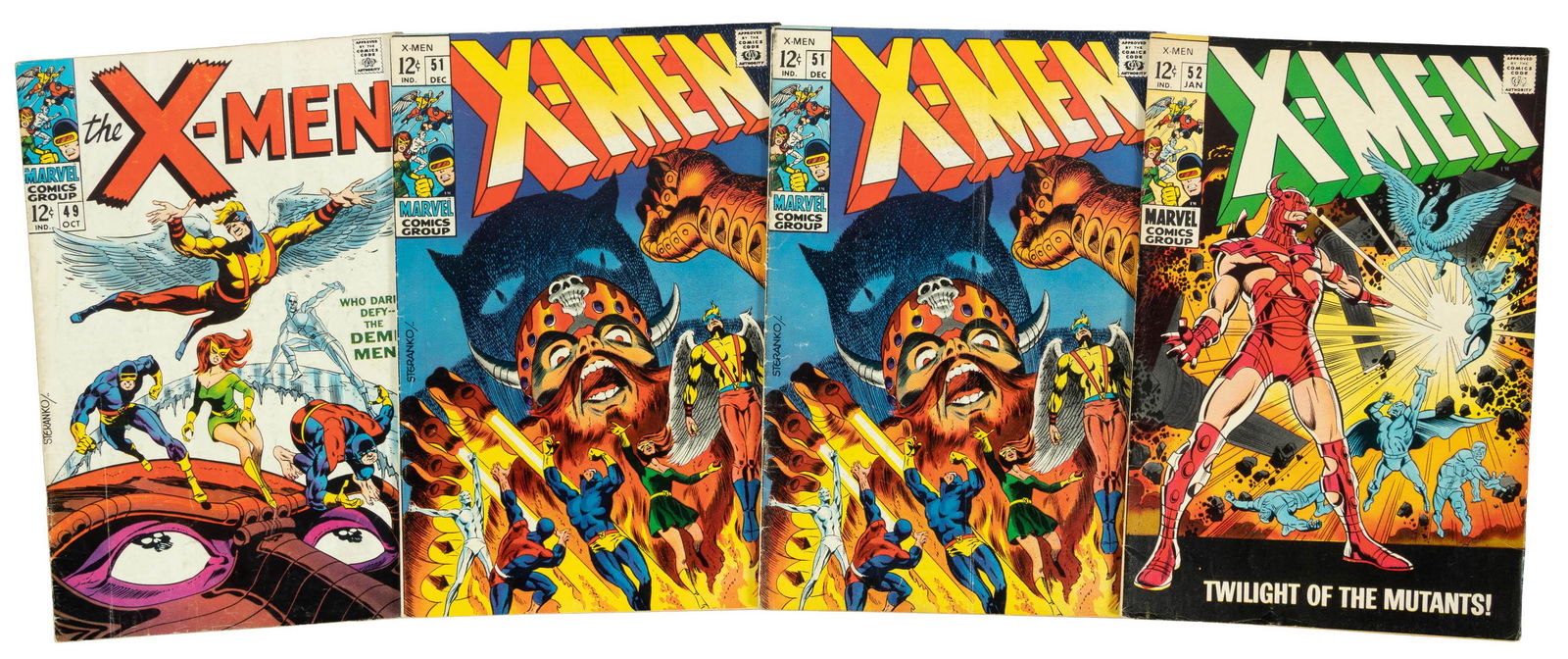 X-MEN #s 49, 51, 51, 52 * Lot of 4 Comics (1 of 1)