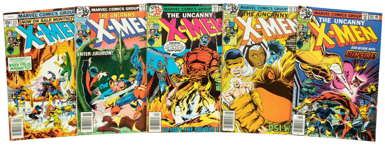 X-MEN #s 113, 115, 116, 117, 118 * Lot of 5 Comics (1 of 1)