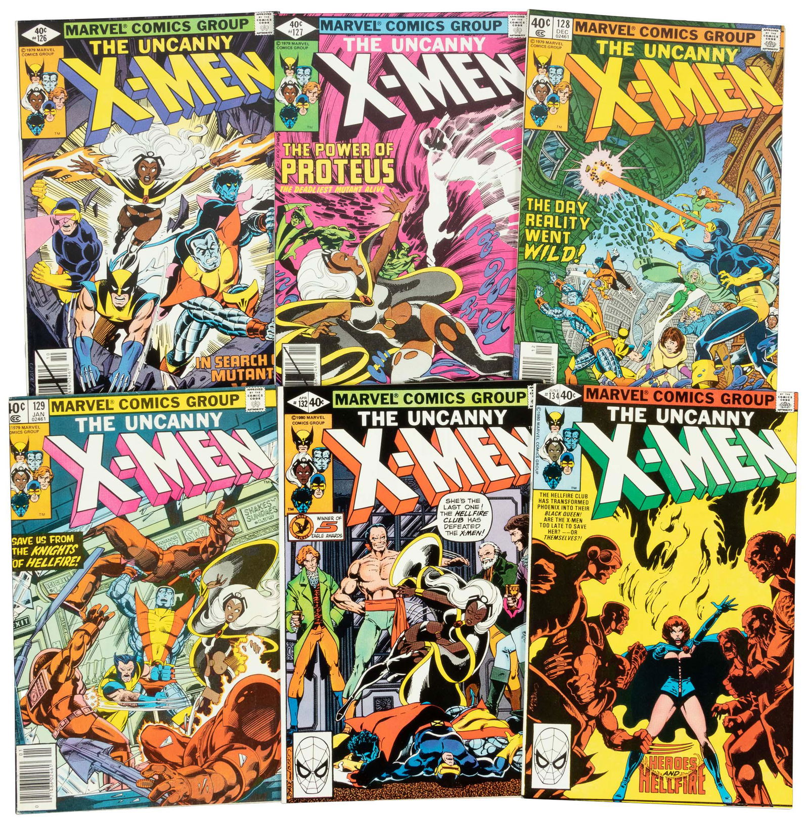 X-MEN #s 126, 127, 128, 129, 132, 133 * Lot of 6 Comics (1 of 1)