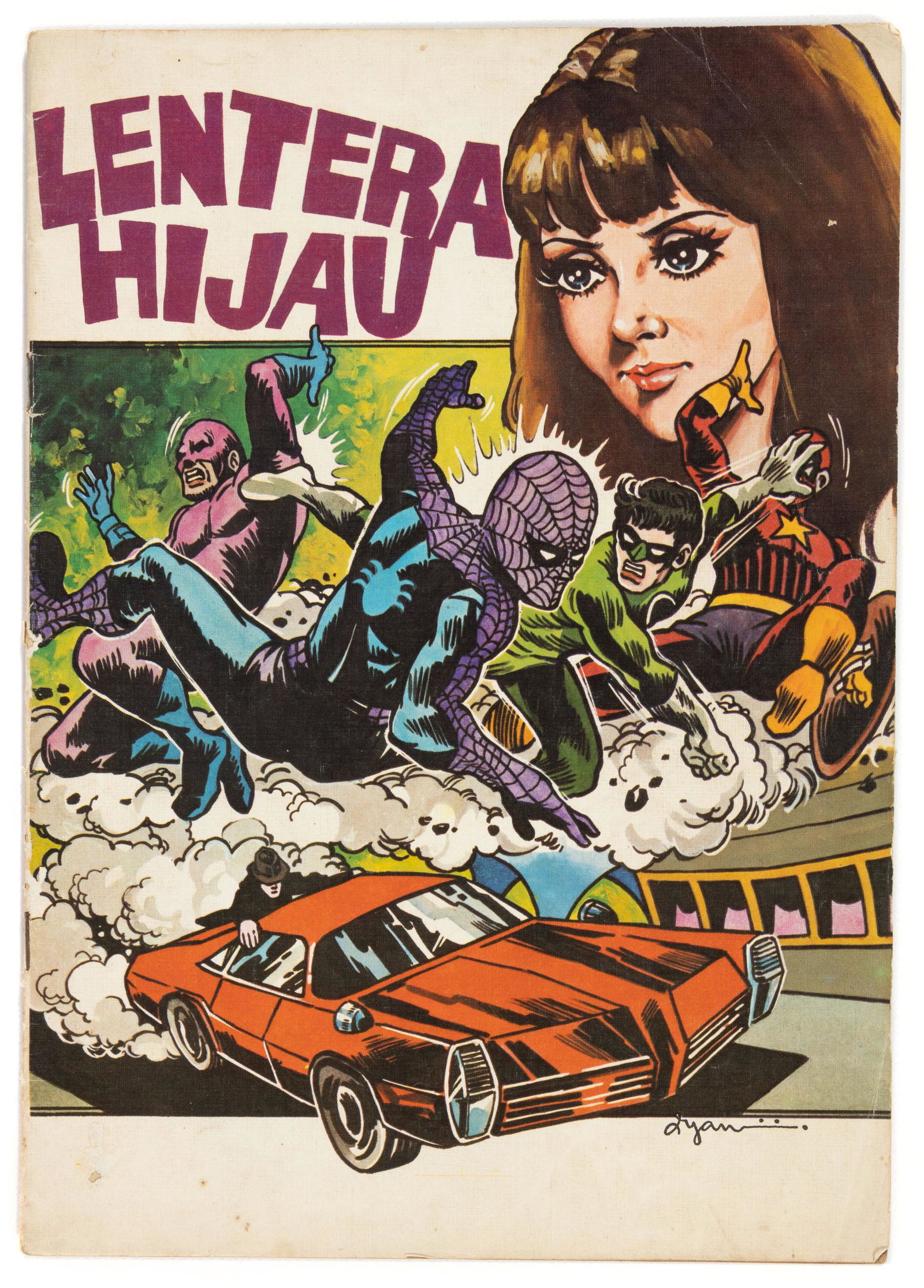 LENTERA HIJAU * Indonesian GREEN LANTERN * 1976 * Totally Nuts: Heading: 184 Author: Title: LENTERA HIJAU * Indonesian Green Lantern Comic with Spider-Man, Captain America, Others Place Published: Indonesia Publisher:Teddy Dasuki Ba Date Published: March