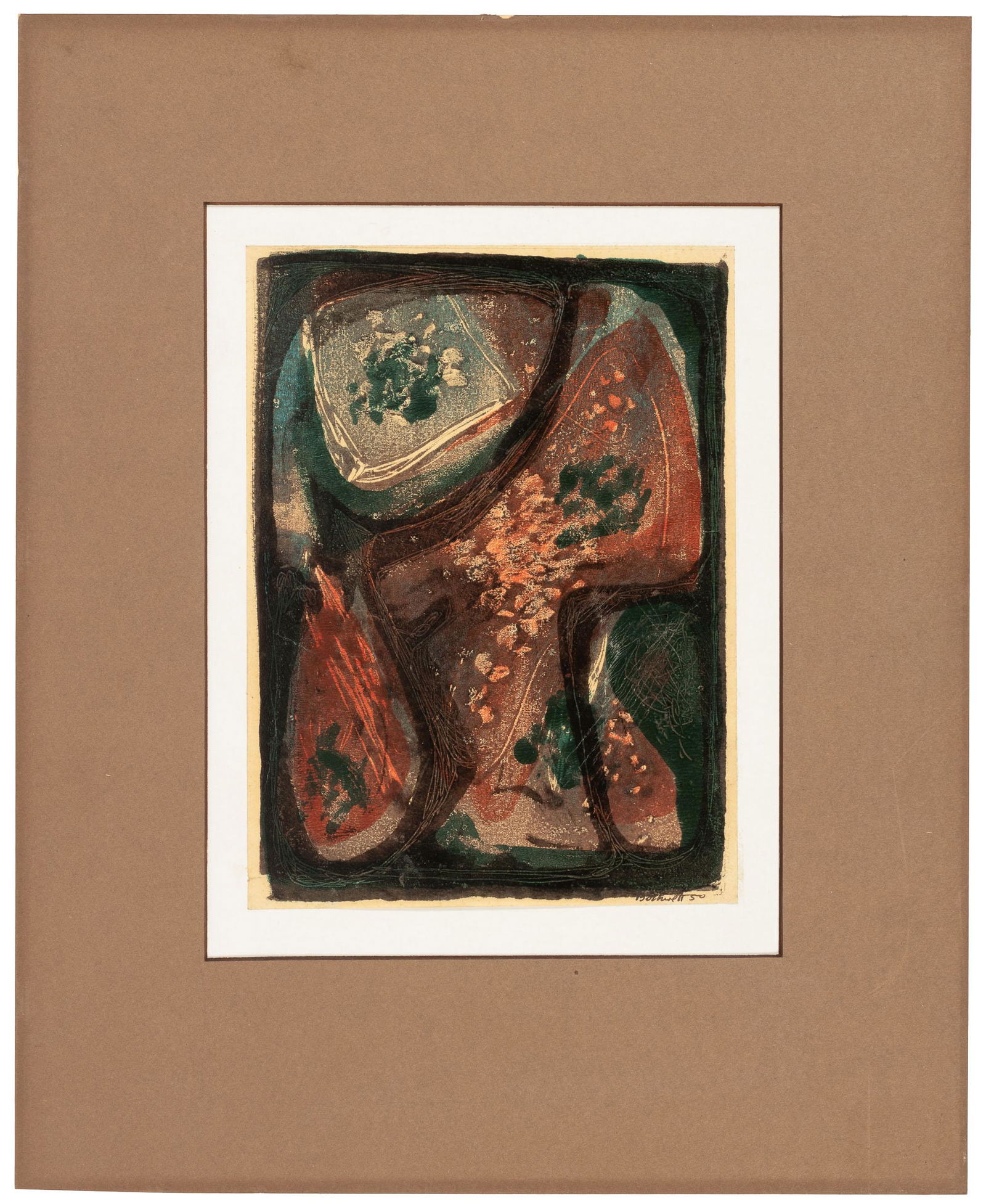 Ancient Stones - monotype by Dorr Bothwell (1 of 2)