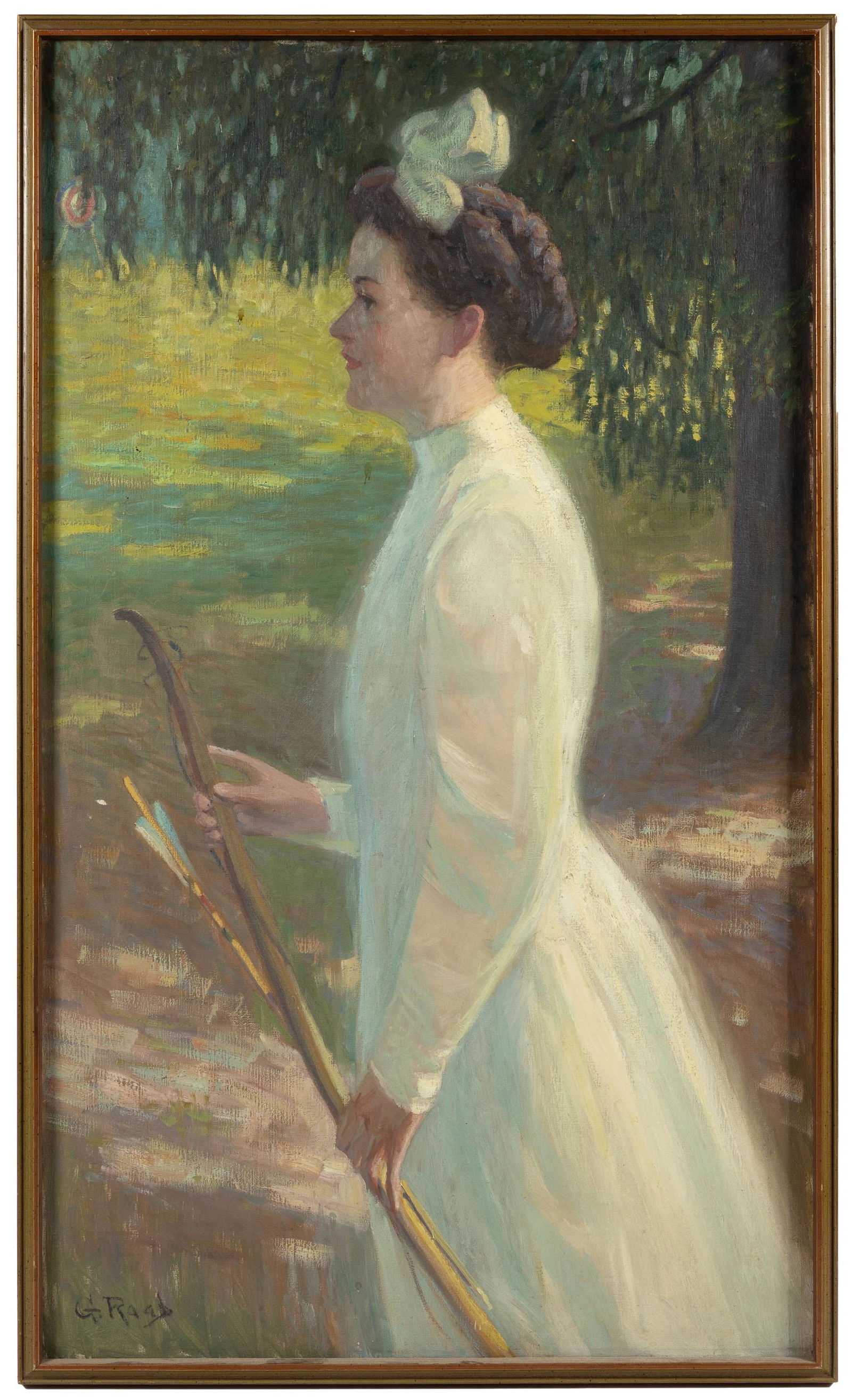 Large signed painting by George Raab (1 of 3)