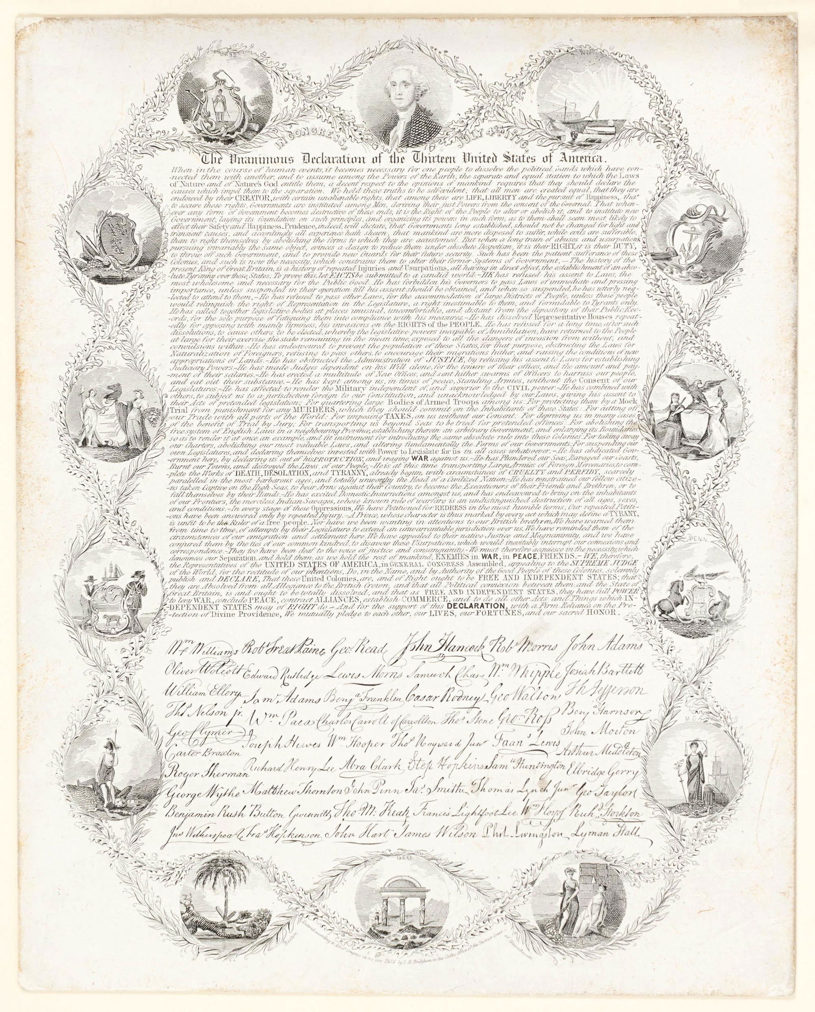 First miniature printing of the Declaration of Independence (1 of 2)