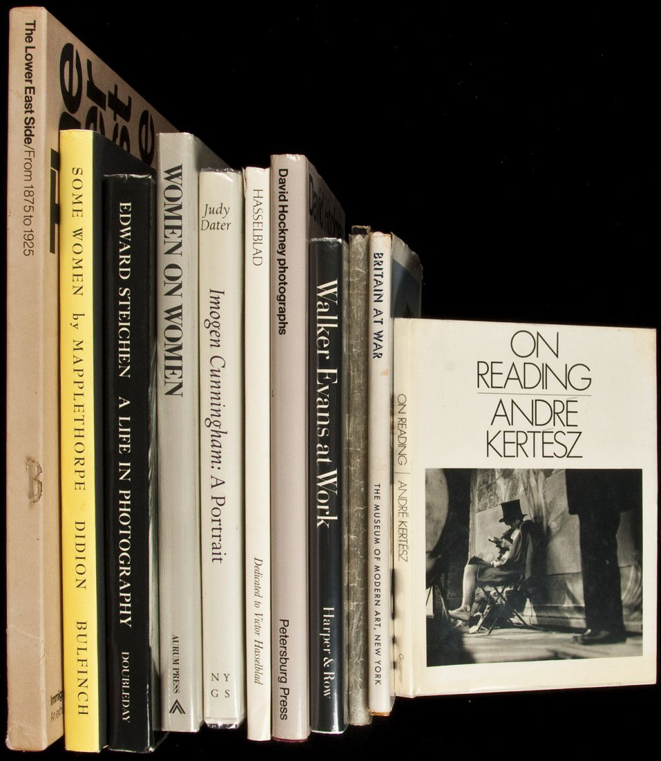 Eleven photography books: Title: Eleven photography books Author: ** Description: Includes: Bovis, Marcel & Francois Saint-Julien. Nus D'Autrefois. Wrappers, glassine. [1953]. * Dater, Judy. Imogen Cunningham: A Portrait. Clot