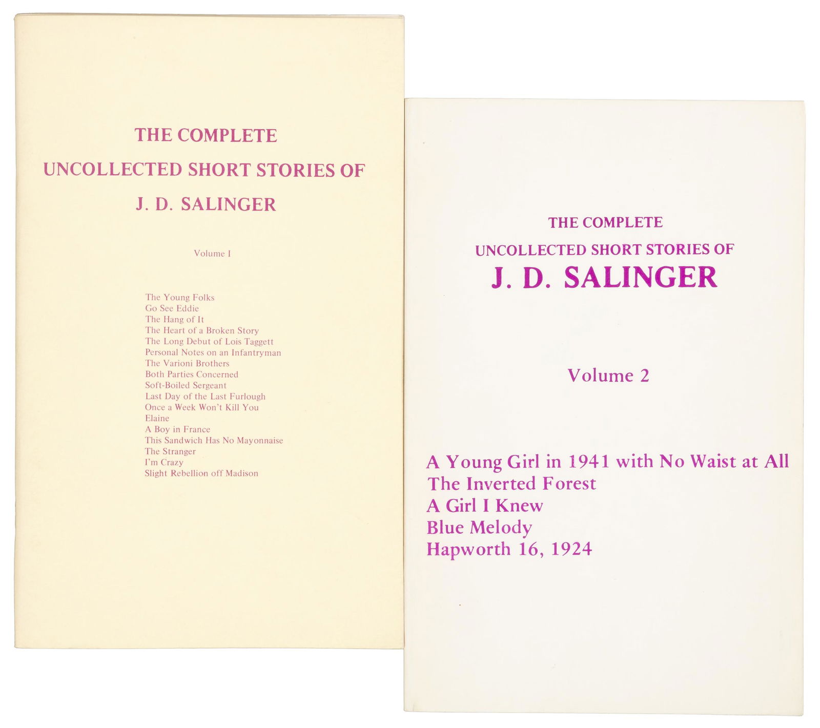 Pirated collection of Salinger's scarce works (1 of 1)