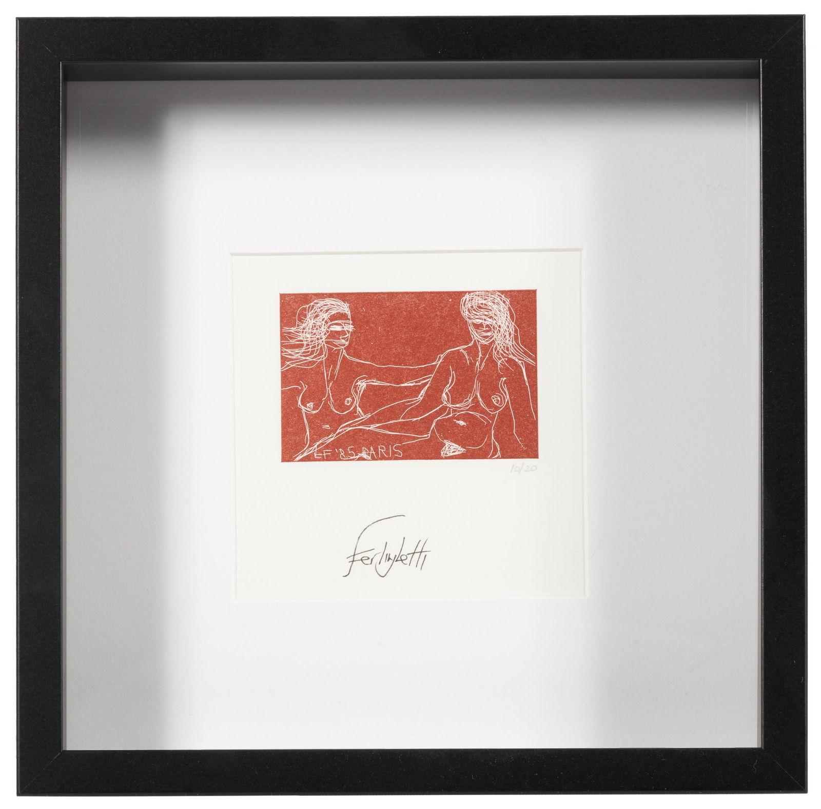 Ferlinghetti 2 models etching 1/20 (1 of 2)