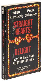 Signed by Allen Ginsberg: Heading: Author: Ginsberg, Allen and Peter Orlovsky Title: Straight Hearts' Delight: Love Poems and Selected Letters 1947-1980 Place Published: San Francisco Publisher:Gay Sunshine Press Date Pu