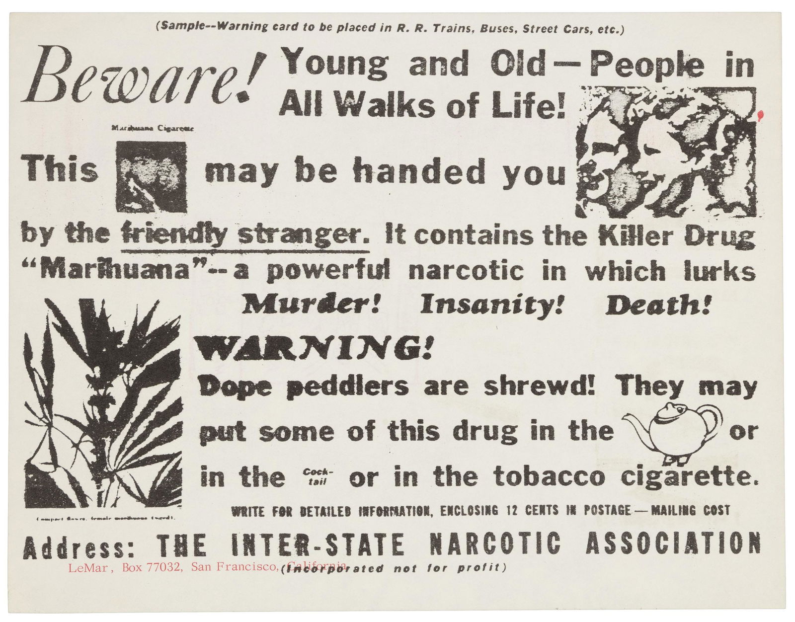 Marijuana Myth handbill (1 of 1)