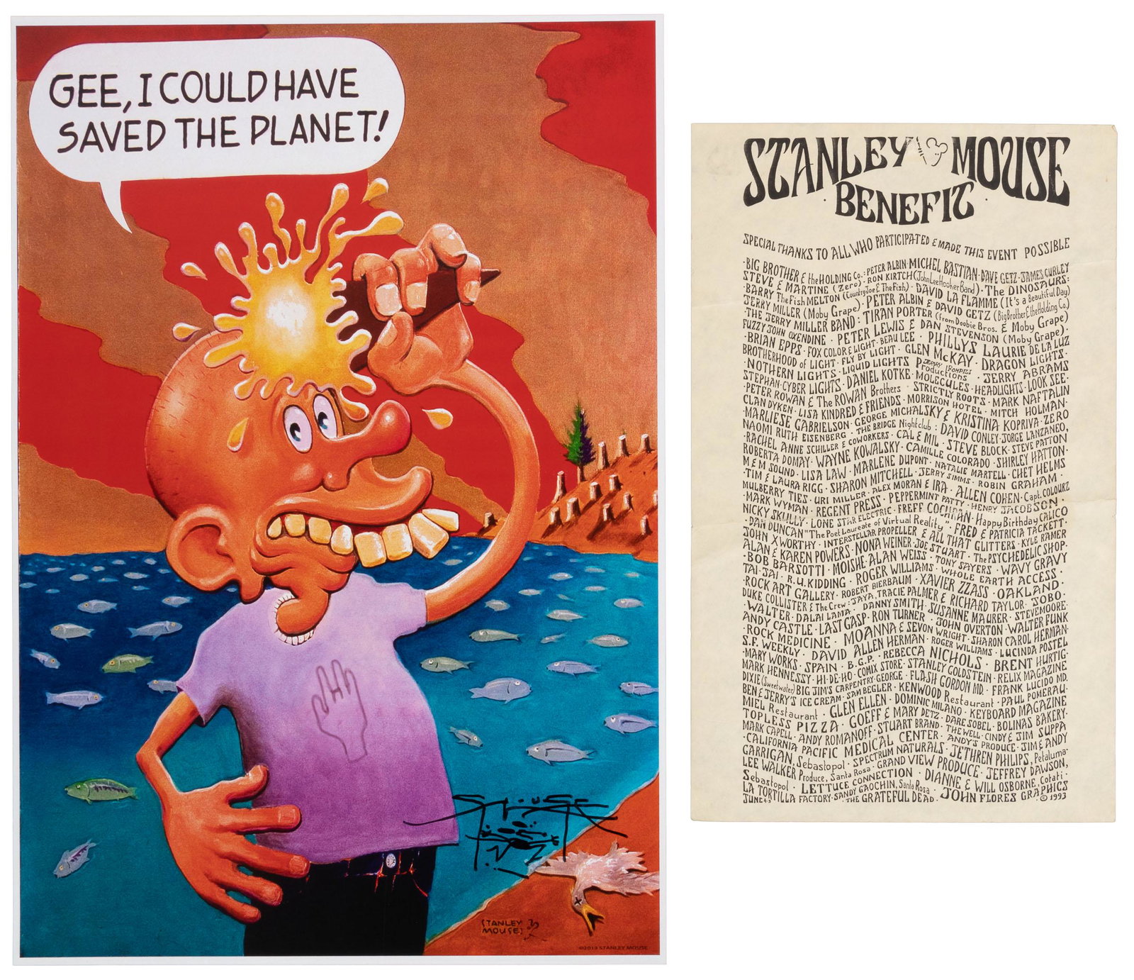 Stanley Mouse signed poster plus flyer (1 of 4)