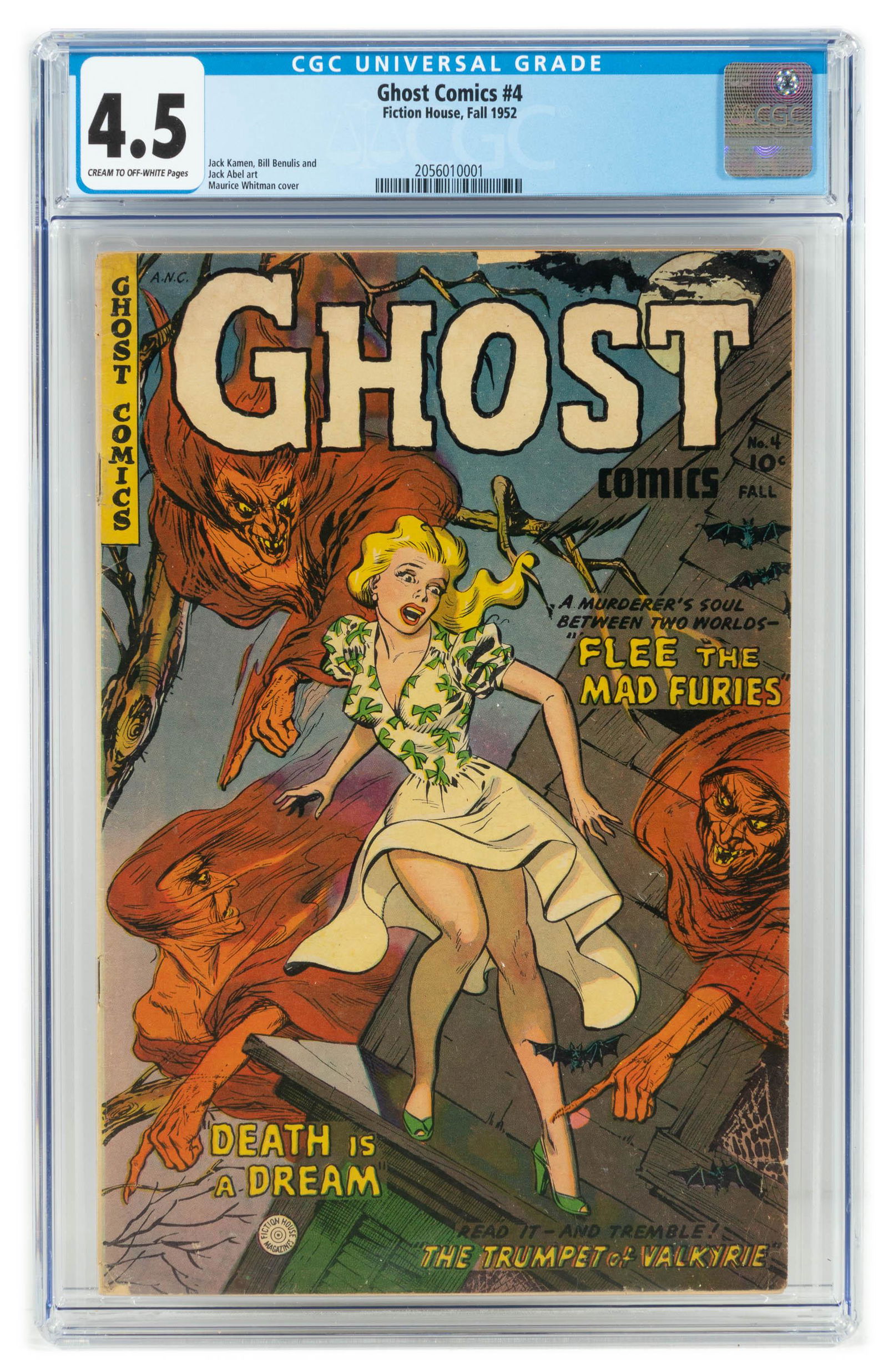 GHOST COMICS #4 * CGC 4.5 * Fiction House * WHITMAN * Jack KAMEN (1 of 2)