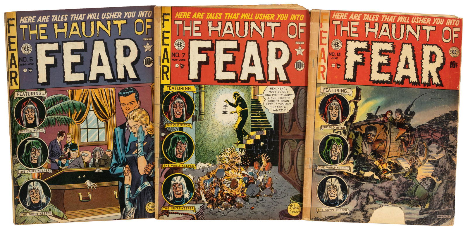 HAUNT OF FEAR #s 6, 7, 13 * Ingels, Wood, Kamen, Craig, Davis (1 of 1)
