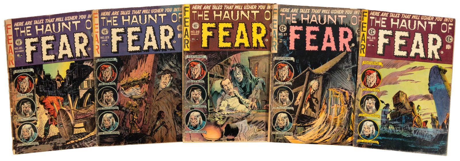 HAUNT OF FEAR #s 21, 25, 26, 27, 28 * Lot of 5 * Ingels, Davis, Crandall, Evans (1 of 1)