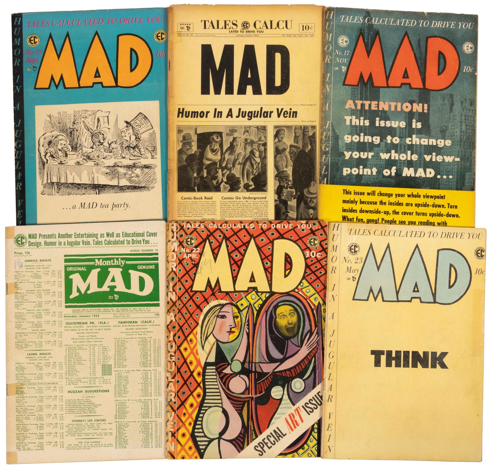 MAD #s 15, 16, 17, 19, 22, 23 * Lot of 6 Issues * Kurtzman, Wood, Davis, Elder (1 of 1)