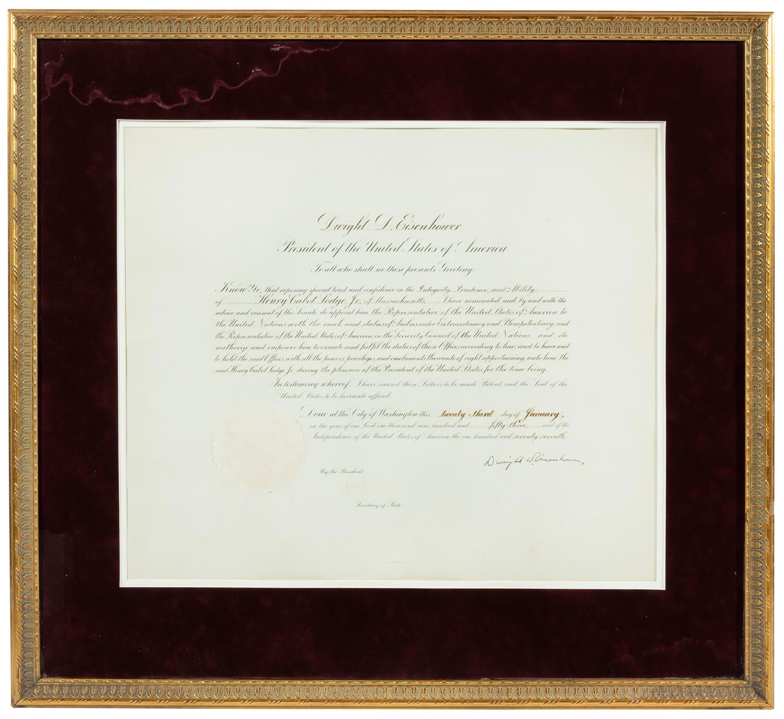 Eisenhower appoints Lodge Ambassador to UN (1 of 4)