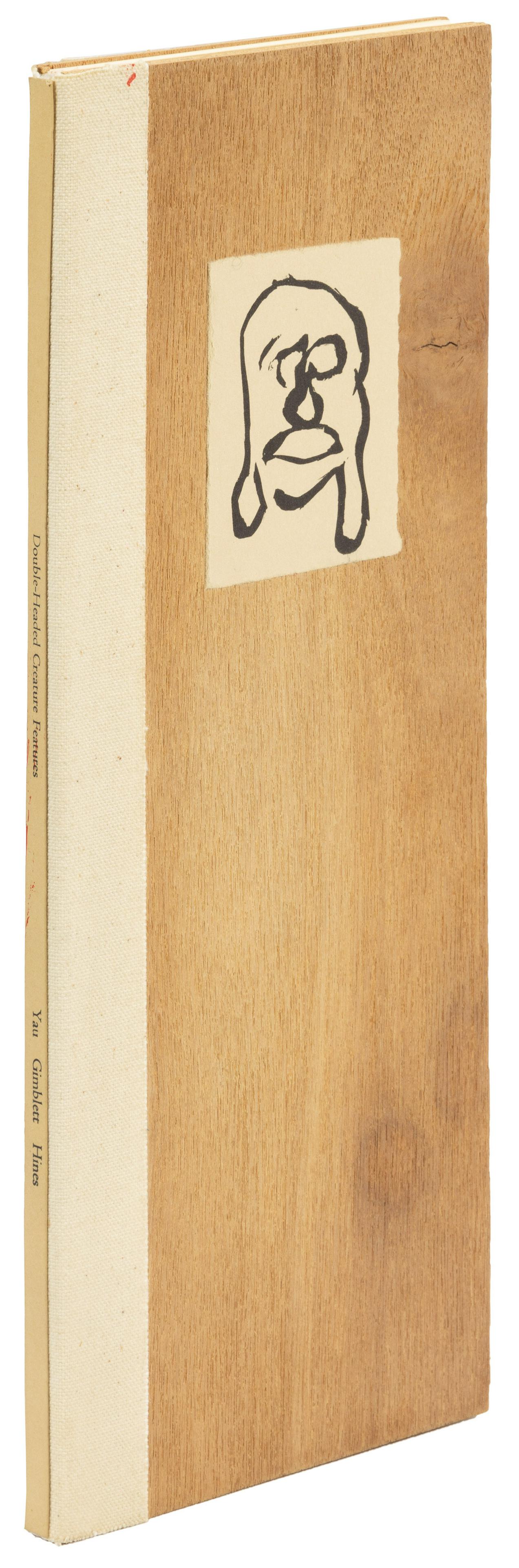 Artists' book by Yau, Gimblett, and Hines: Heading: (Makeshift Press) Author: Yau, John, Max Gimblett, and Tobin Hines Title: Double-Headed Creature Features Place Published: [Athens, Georgia] Publisher:Makeshift Press Date Published: