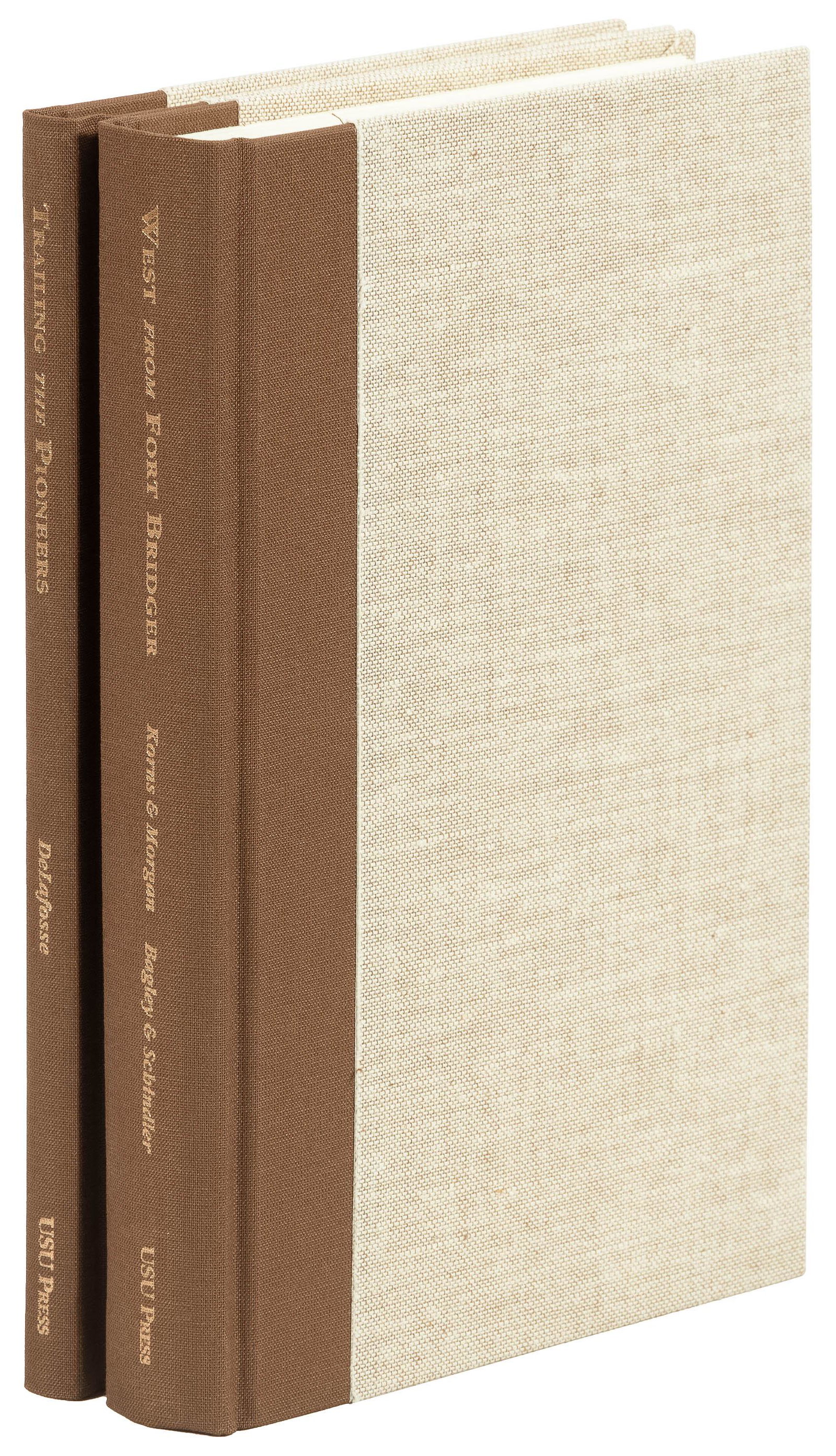 Utah Pioneer stories, signed by contributors: Heading: (Utah State University Press) Author: Delafosse, Peter H. et al, editors. Title: Trailing the Pioneers [with] West from Fort Bridger Place Published: Logan, Utah Publisher:Utah State Universi