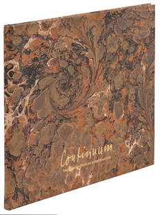 Clarice Smith, artist, in marbled leather binding: Heading: Author: Smith, Clarice Martin Title: Continuum Place Published: Washington, D.C. Publisher:National Museum of Women in the Arts Date Published: 1989 Description: 5