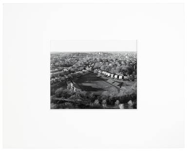 Signed by Nicholas Nixon, 1975: Heading: Author: Nixon, NicholasTitle: View of Brookline High Athletic Field, Brookline MA, 1975 Place Published: Publisher: Date Published: 1975 Description: Gelatin silver print. Vintage print.