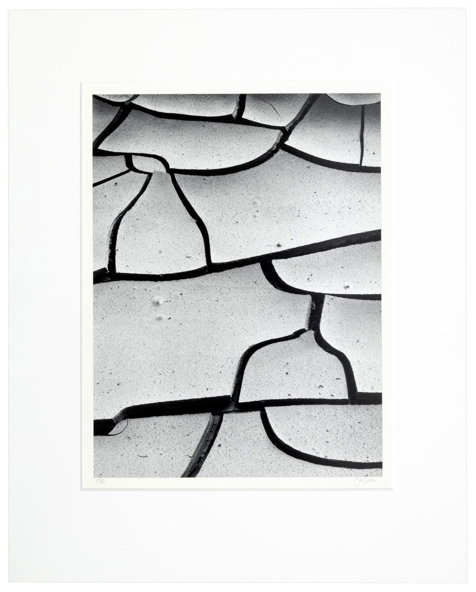 Signed by John Sexton, Mud Cracks...1980: Heading: Author: Sexton, John Title: Mud Cracks, Death Valley, CA 1980 Place Published: Monterey, CA Publisher: Date Published: 1980 Description: Gelatin silver print moun
