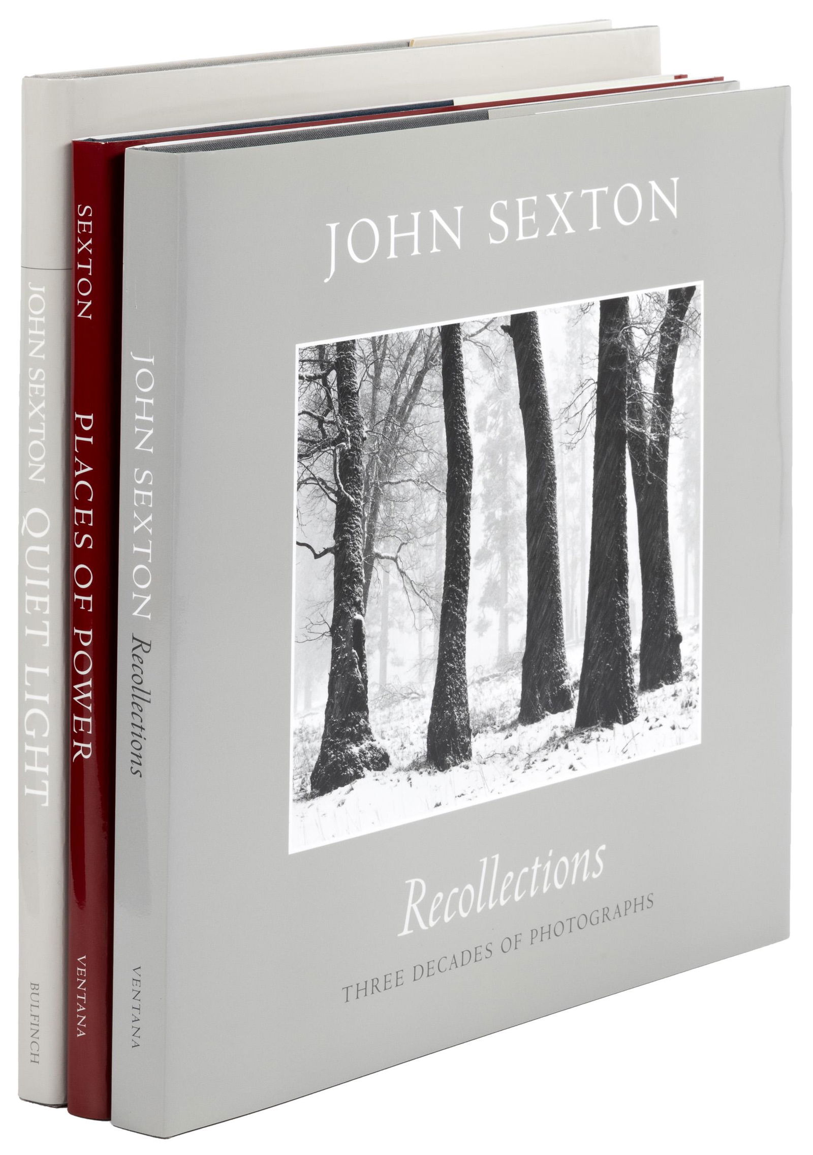 Three volumes signed by John Sexton: Heading: Author: Sexton, John Title: Quiet Light [with] Places of Power [and] Recollections Place Published: Carmel Valley Publisher:Ventana Editions Date Published: 1990; [2000]; [2006]