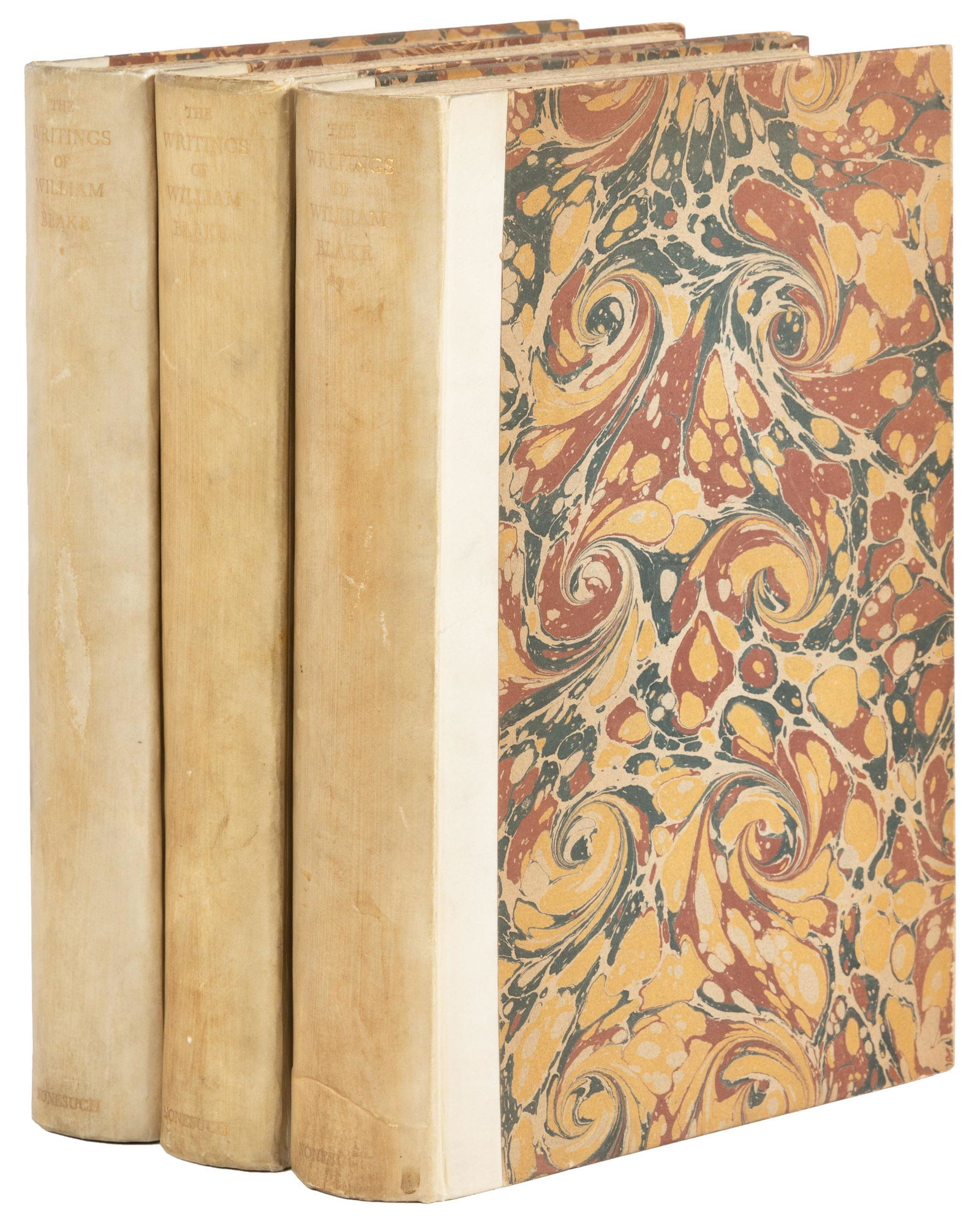 William Blake's Writings from Nonesuch Press: Heading: Author: Blake, William Title: The Writings of William Blake Place Published: London Publisher:Nonesuch Press Date Published: 1925 Description: 3 volumes. Edited by