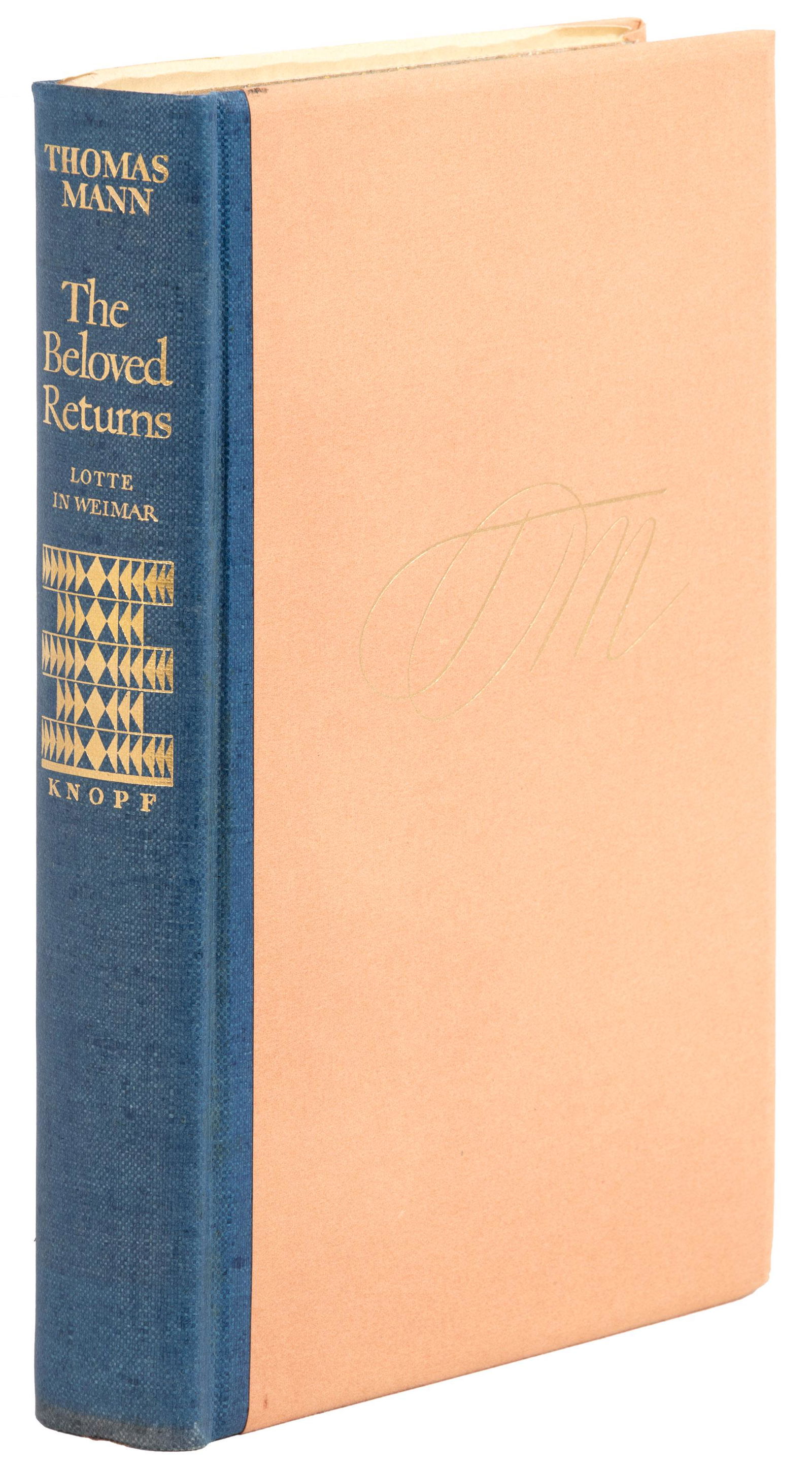 Signed by Thomas Mann: Heading: Author: Mann, Thomas Title: The Beloved Returns. Lotte in Weimar. Place Published: New York Publisher:Alfred A. Knopf Date Published: 1940 Description: Translated