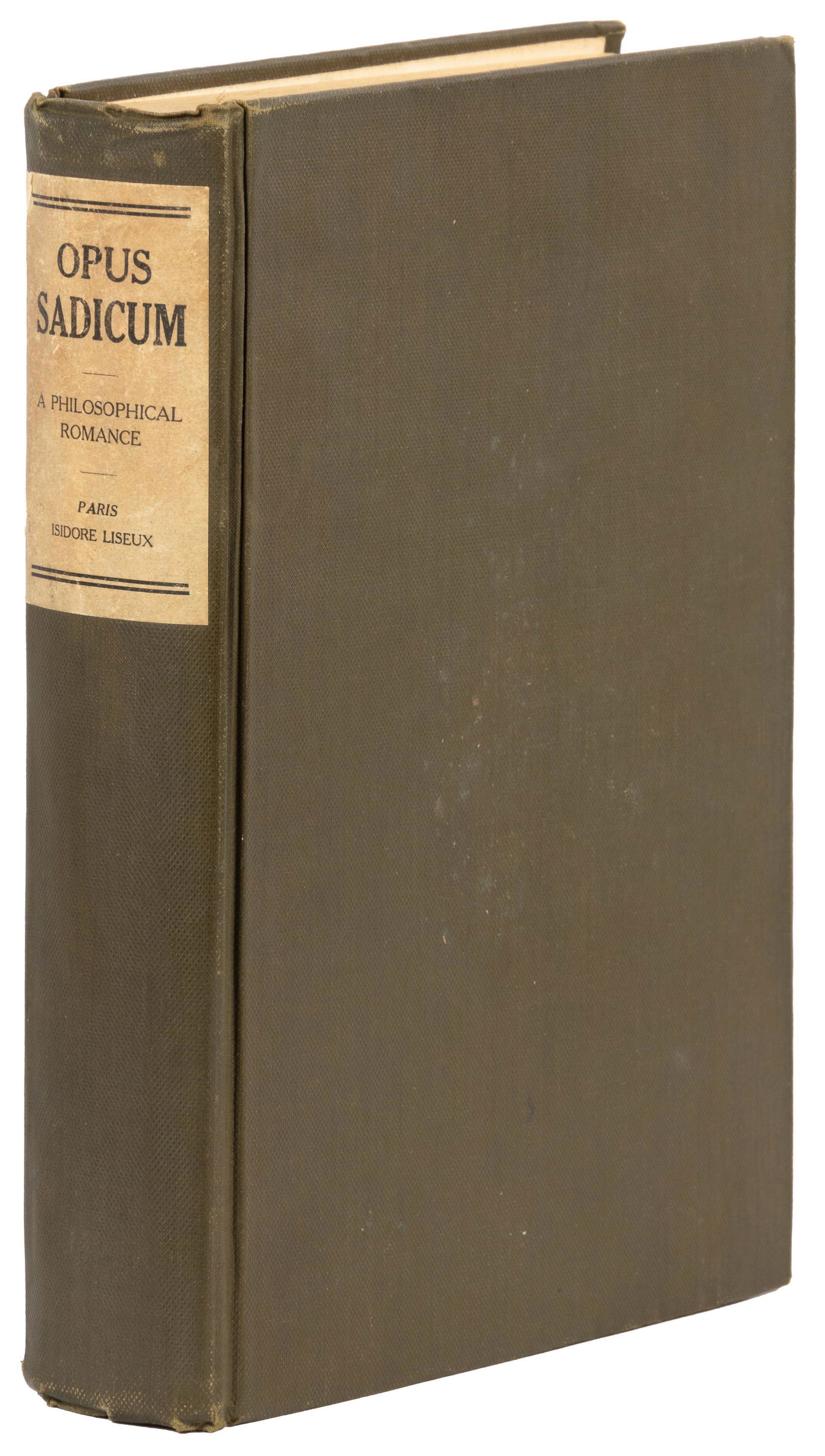 Opus Sadicum, Marquis de Sade (1 of 3)