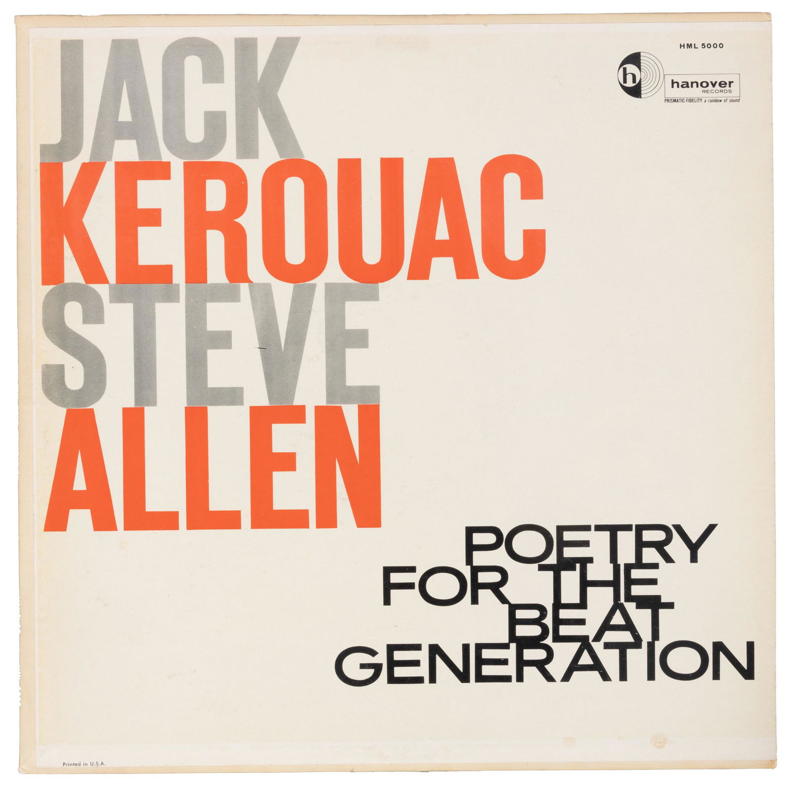 Kerouac & Steve Allen LP 1959 (1 of 1)