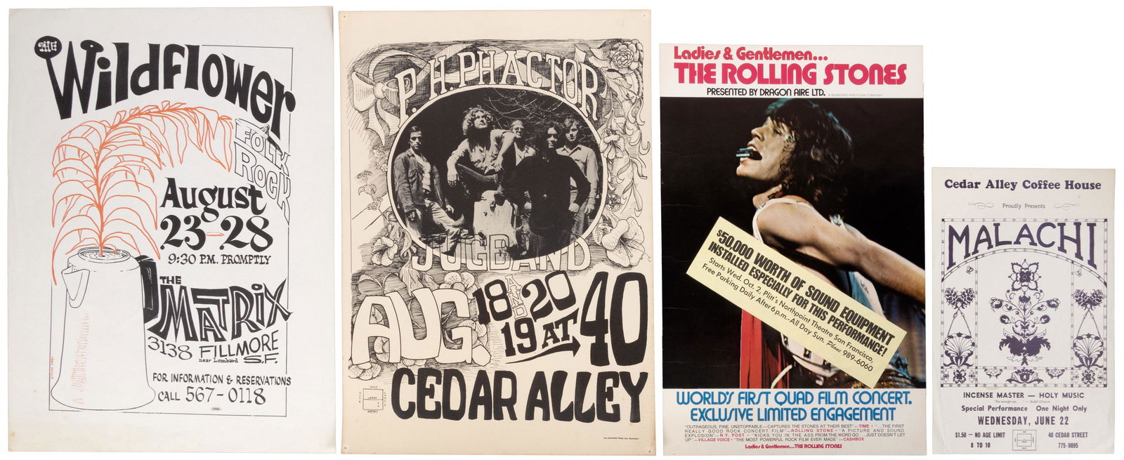 Four SF rock or folk posters from mid '60s (1 of 5)