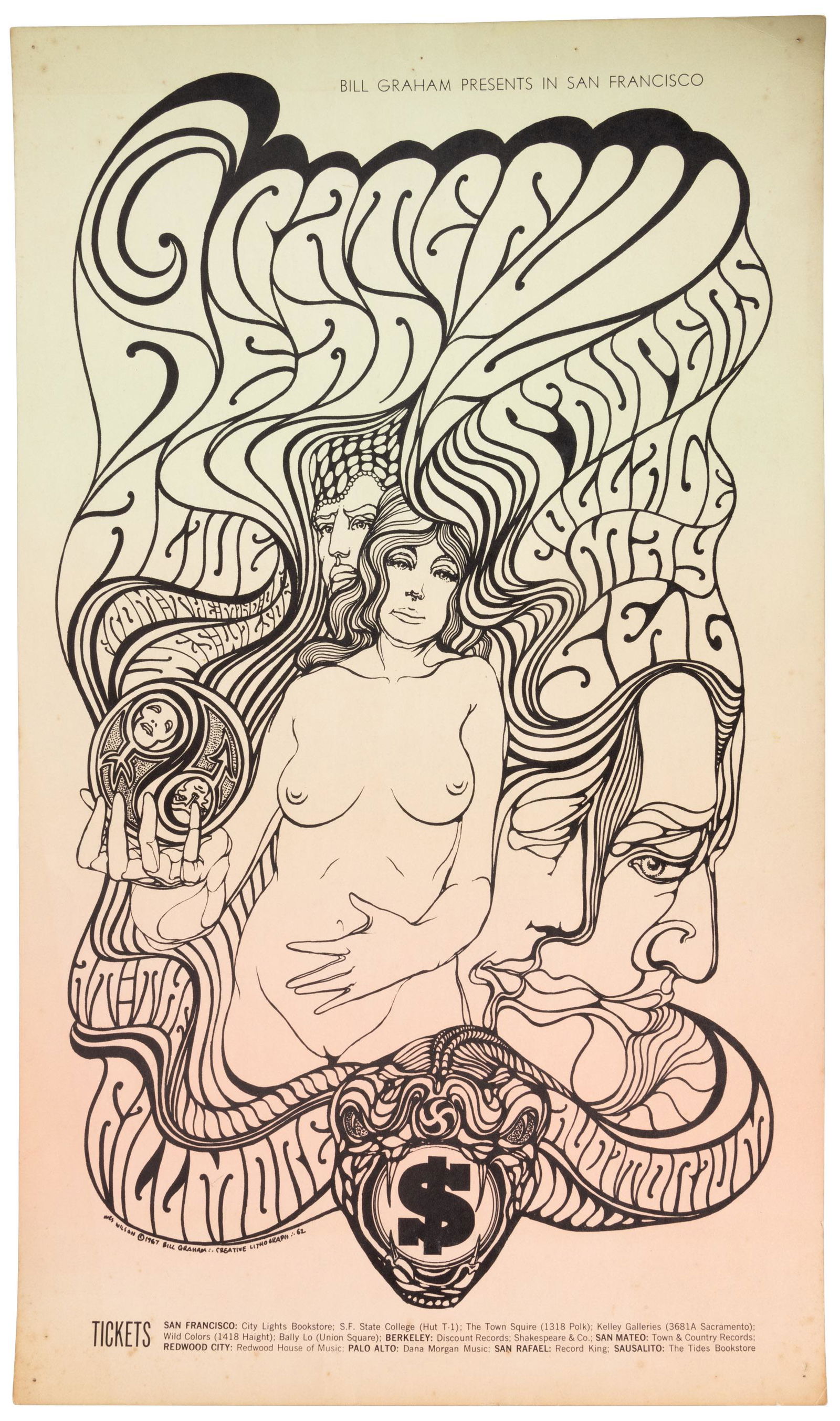 Wes Wilson's last poster for Bill Graham, 1967 (1 of 2)