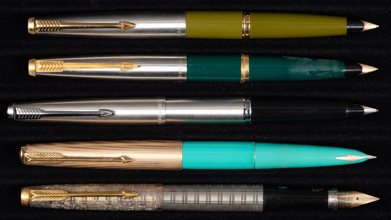 PARKER Lot of 5 Pens, Incl. P61 Rainbow Cap (1 of 1)