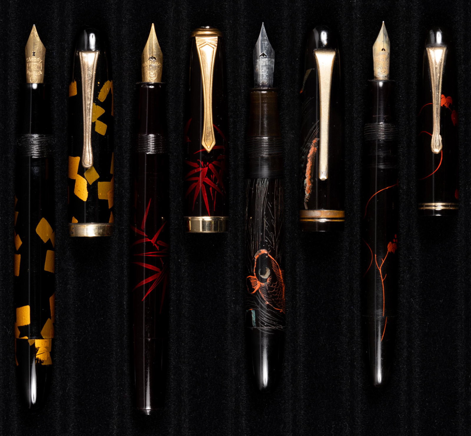 Lot of 4 Japanese Lacquer Fountain Pens, 1930s-1940s (1 of 1)