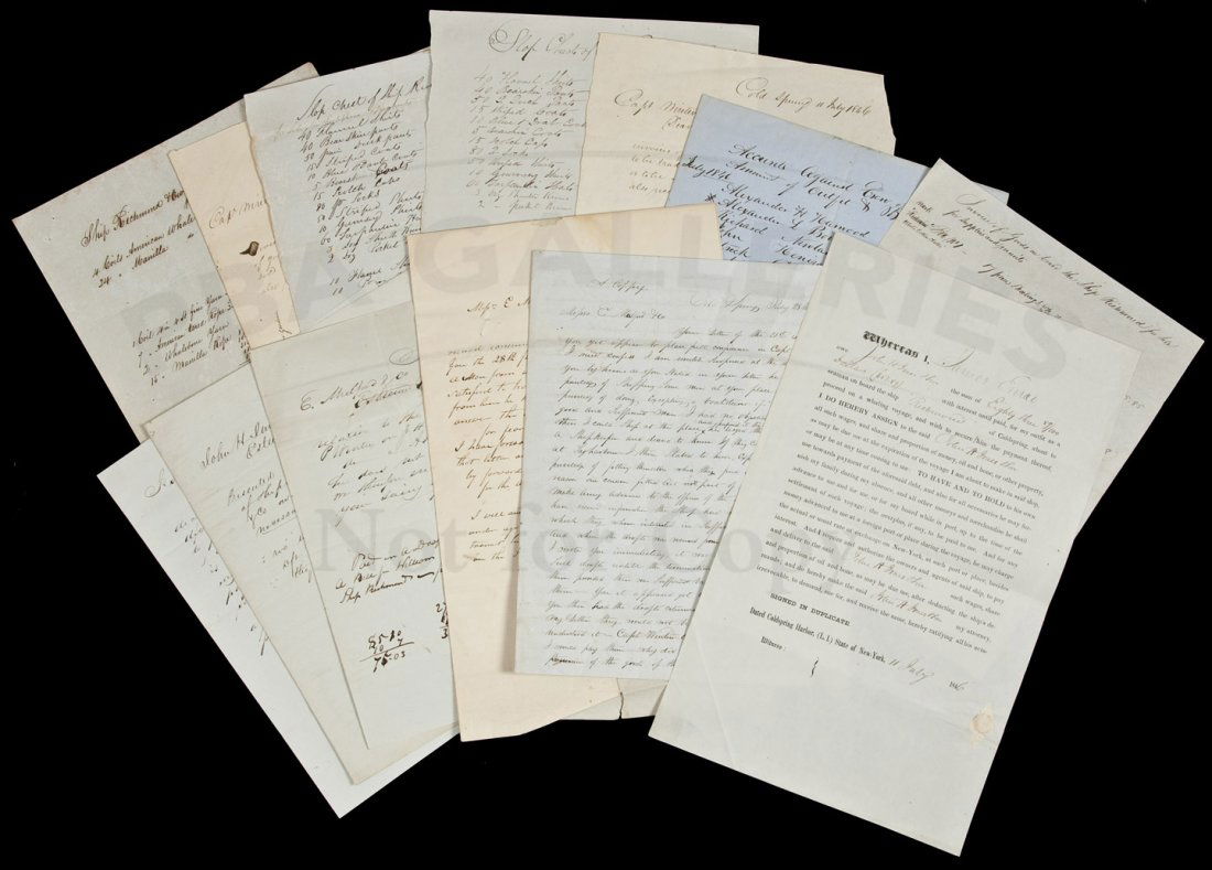 Preparation of the whaling ship Richmond 1846: Title: Archive of 19 documents relating to the outfitting and preparation of the whaling ship Richmond for its voyage of 1846-1849 Author: ** Description: Three are printed documents filled out in ink