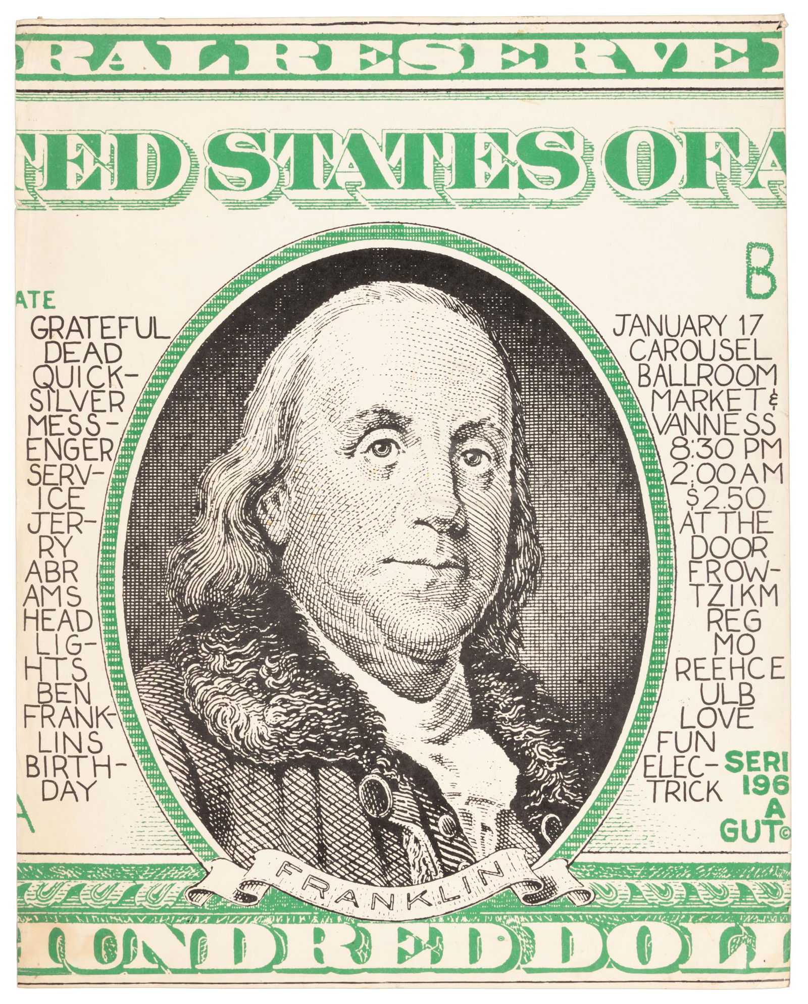 Gut's Franklin poster for the Grateful Dead (1 of 2)