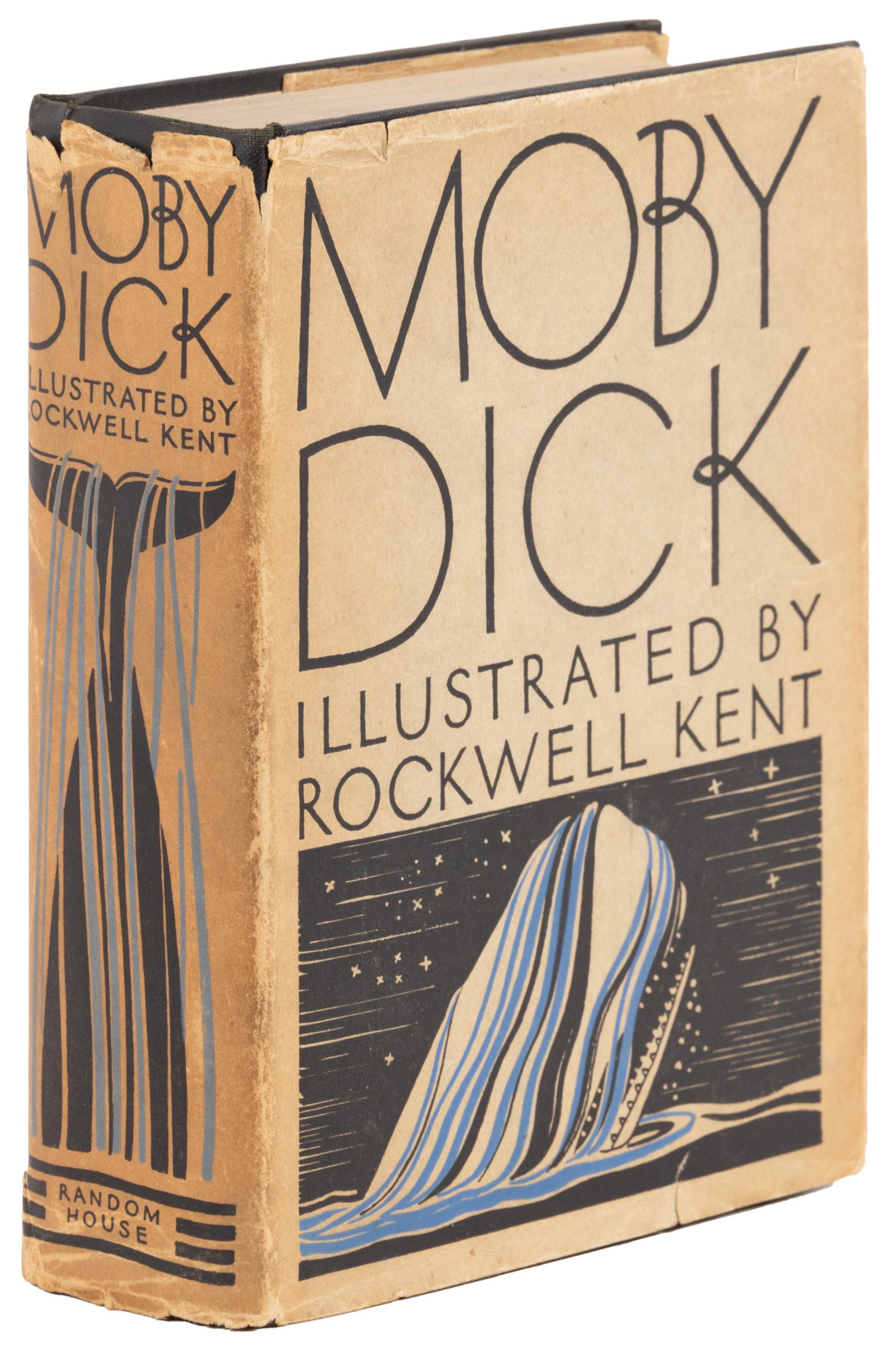 Moby Dick with Rockwell Kent Illus. in jacket: Heading: Author: Melville, Herman Title: Moby Dick; Or, The Whale Place Published: New York Publisher:Random House Date Published: 1930 Description: [xxxii], 822, [5] pp. I