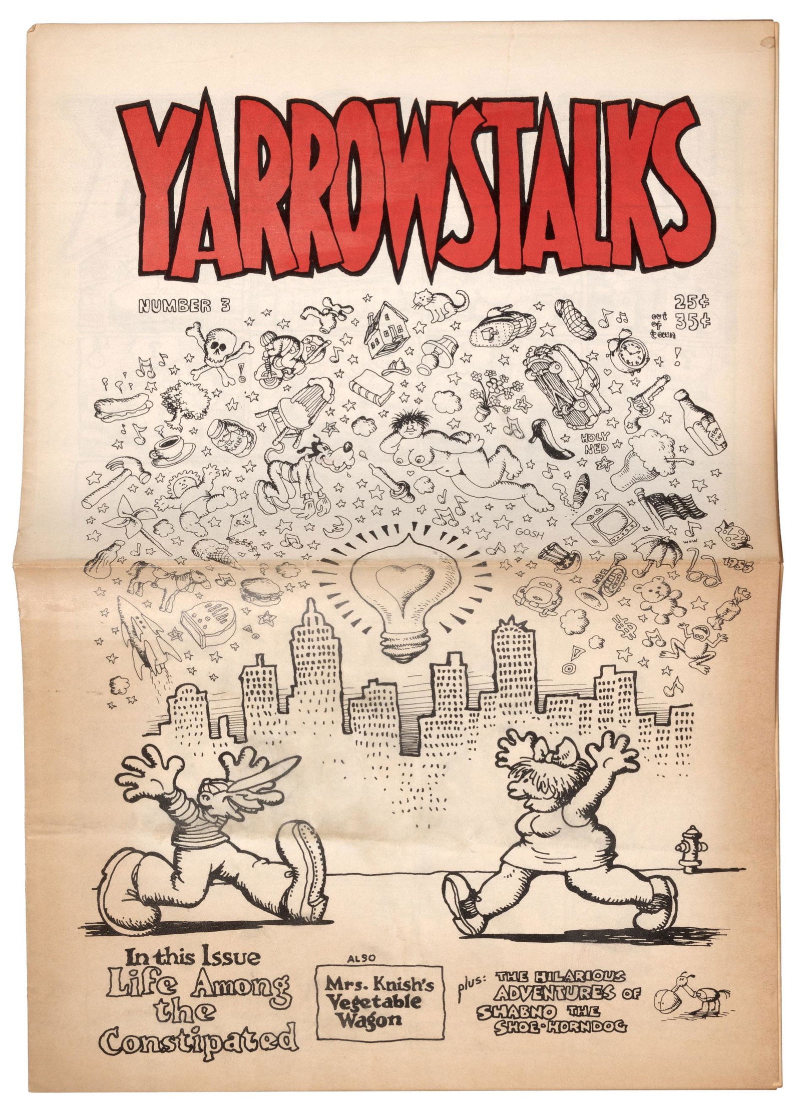 YARROWSTALKS #3 * 4.5 * Rare Early R. Crumb Tabloid Comic (1 of 2)