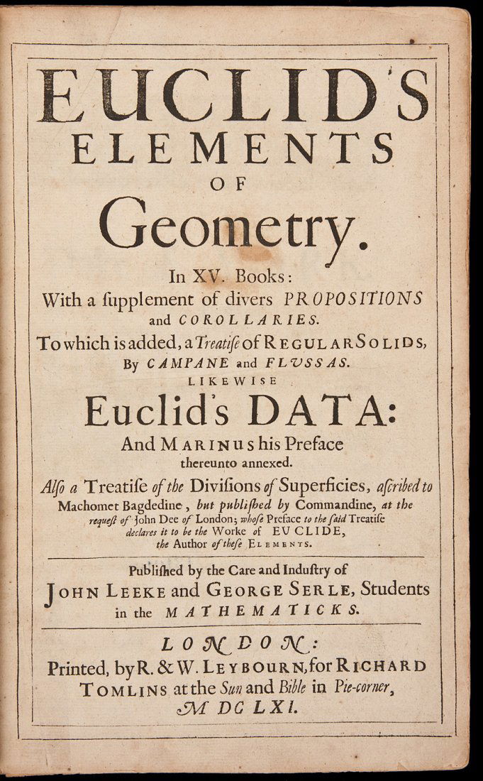 Euclid's Elements 1651