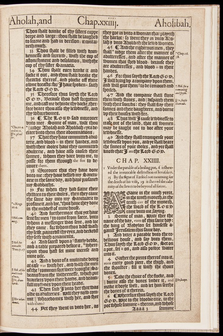 Leaf from the 1611 King James Bible: Title: A Leaf from the 1611 King James Bible with "The Noblest Monument of English Prose" by John Livingston Lowes & "The Printing of the King James Bible" by Louis I. Newman Author: ** Description: E