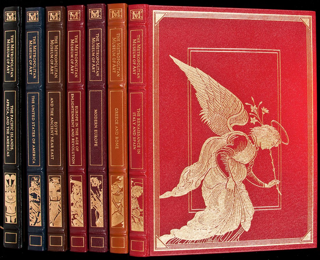 Metropolitan Museum of Art at Home Franklin Press: Title: The Metropolitan Museum of Art at Home - 12 leather-bound volumes Author: ** Description: 12 volumes. Profusely illustrated. (4to) full leather bindings in a variety of colors elaborately stamp